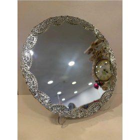 Resim Şık Yuvarlak Aynalı Dekoratif Ürün, Parlak ve Zarif Tasarım, Ev ve Ofis Için Ideal 