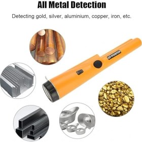Resim Taşınabilir Metal Arama Cihazı, IP66 Su Geçirmez Metal Dedektörü, Pinpointer, 360° Tarama, Ses ve Titreşim Göstergesi, Yüksek Hassasiyet, Altın Madeni Para Avı, Kalıntılar, Takı Için 