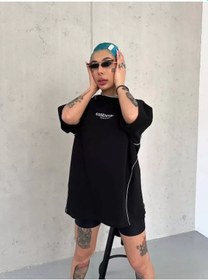 Resim Nnstartshopping Unisex Arabiye Detaylı T-shirt - Siyah Siyah 