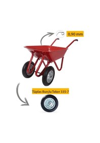 Resim Kanat Plus Iki Tekerlek Demonte El Arabası 0.90 Mm Sac 