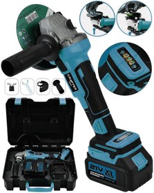 Resim CRAFTERTOOLS Germany 21 V Çift Akülü Kömürsüz Motor Dijital Ekran 125mm Şarjlı Avuç Taşlama 