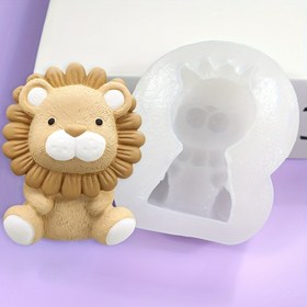 Resim 1/2 adet Sevimli Karikatür Aslan Silikon Kalıp, DIY Aromaterapi, Alçı, Mum, Anahtarlık, Süsleme Aslan Kalıbı, Epoksi Reçine Silikon Mol 