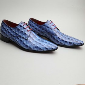 Resim Gondol Erkek Hakiki Deri Sivri Burun Özel Deri Tasarımlı Kundura Tz.617 