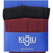 Resim Şarap Bordo 2'li Pamuklu Süprem Boxer Seti Kigili