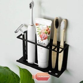 Resim Tasagram Diş Fırçası ve Diş Macunu Askılığı Siyah 