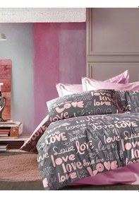 Resim Tek Kişilik Nevresim Takımı Love Pembe 