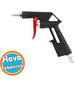Resim Profesyonel Hava Üfleme Tabancası Kısa Ağızlı Uçlu Temizlik Toz Giderme Kompresör Tabancası 