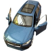 Resim alpmodel 2015 Volvo XC90 Oyuncak Araba Lisanslı Metal Çek Bırak 11 Cm Mavi 