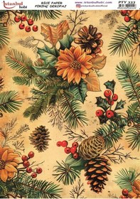 Resim Pirinç Dekopaj Kağıdı 30x42cm Pty-333 Yılbaşı 