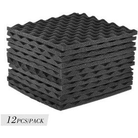 Resim Samdoo Gri Dalgalı Ses Emici Köpük 30x30cm 12 Adet - Ses Yalıtımı Ve İzolasyon Ambalajı 10.1" 