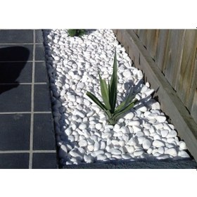 Resim Beyaz Dolomit Taş 25 Kg 1-2 Cm Dere Çakıl Taşı Bahçe Süs Taşı Saksı Teraryum Taşı 