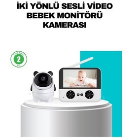 Resim 720p Bebek Kamerası Uzaktan Kontrollü Gece Görüşlü Monitör 