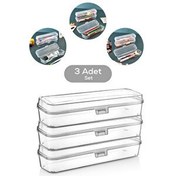 Resim Mithra Life 3 Adet Diş Fırçası Aksesuar Makyaj Seyahat Şeffaf Plastik Saklama Kutusu MIT1238 