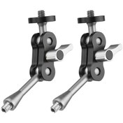 Resim Andoer Ma-95 Sihirli Kol Uzatma Braketi Monitör Montaj Adaptörü Alüminyum Alaşımlı 1/4 İnç Vidalar Pack Of 2 