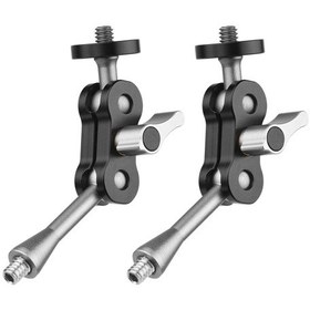 Resim Andoer Ma-95 Sihirli Kol Uzatma Braketi Monitör Montaj Adaptörü Alüminyum Alaşımlı 1/4 İnç Vidalar Pack Of 2 