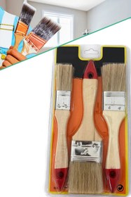 Resim MOBEE Real Özs Ozs-10149 Kestirme Fırça Set 3 Lü Boya Fırça Seti 1410 