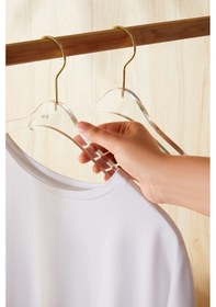 Resim Ocean Home Textile 4'lü Şeffaf Akrilik Giysi Askısı 21.5 x 38.5 x 1 cm 