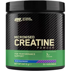 Resim Optimum Nutrition Mikronize Kreatin Mavi Ahududu Aromalı (247.5 gr 55 Servis) 