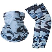 Resim Dashanshop Kamufle Desenli Kol Kılıfı Maske Bandana Ve Çorap Seti Outdoor Spor Aksesuarı 