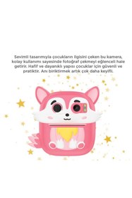 Resim Torima Cmr-20 Pembe Dijital Video Kayıt Fotoğraf Çocuk Kamerası Termal Resim Kağıt Baskılı Yazıcı 