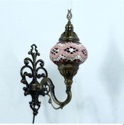 Resim Dekoratif MOZAİK EL YAPIMI APLİK DUVAR LAMBASI HEDİYELİK LAMBA 