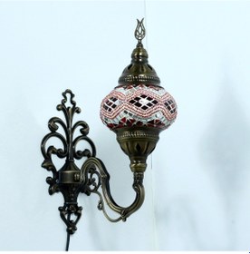 Resim Dekoratif MOZAİK EL YAPIMI APLİK DUVAR LAMBASI HEDİYELİK LAMBA 