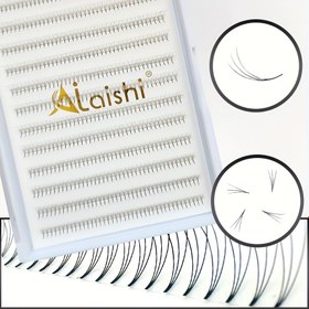 Resim 480 Adet Ön Hazırlanmış Fanlar 3D Mix 8-14Mm Kirpikler, 3D Rus Ön Hazırlanmış Hacim Fanları Ön Hazırlanmış Göz Kapağı Uzantıları Sivri Taban Uzun Sap Ön Hazırlanmış Kirpik Uzantıları Nagara 480 Adet Nagara 