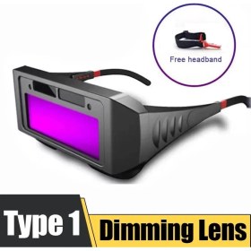 Resim Mingjin Shop 1 Otomatik Karartma Stili Otomatik Kararan Kaynak Gözlükleri Kaynak Kaskları Parlama Önleyici Argon Ark Otomatik Işık Değişimi Gözlük Kaynakçı Göz Koruma Araçları (Yurt Dışından) 