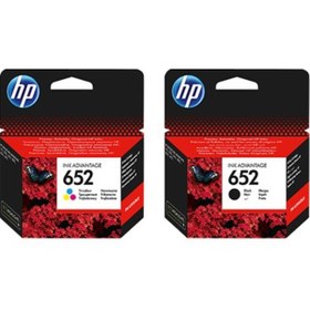Resim HP F6V25AE + F6V24AE 652 Siyah + Renkli Kartuş Seti 