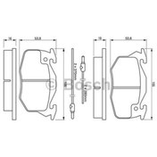 Resim BOSCH 986460983 Fren Balatası Ön Fişli Renault 9 Yeni Model R11 R18 R19 R21 CLIO I 90- Express / 106 II 96- 205 83- 305 309 405 / Zx 91- Saxo 96- 