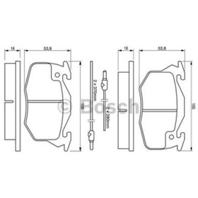 Resim BOSCH 986460983 Fren Balatası Ön Fişli Renault 9 Yeni Model R11 R18 R19 R21 CLIO I 90- Express / 106 II 96- 205 83- 305 309 405 / Zx 91- Saxo 96- 