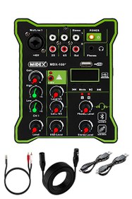 Resim Midex MDX-100 Stüdyo Kayıt İçin Ses Kartlı Mixer +48V Phantom Power İle Stüdyo Mikser 