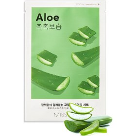 Resim Missha Kuru Ciltler İçin Aloevera İçeren Nemlendirici Yaprak Maske 1 Adet Airy Fit Sheet Mask 