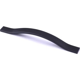 Resim Akasya 288 mm Siyah Metal Mobilya Kulpu Çizgili Model Dayanıklı Uzun Ömürlü Modern Dekoratif Tasarım 