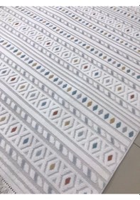 Resim Bünyan Halı Twist 230 Serisi Oturma Salon Yatak Çocuk Odası Halısı Çok Renkli - Gri 