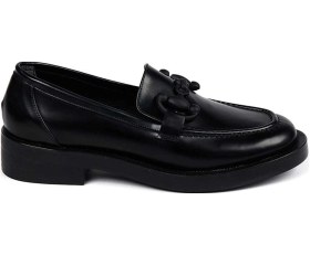 Resim Bestello Tokalı Termoplastik Loafer 281-128 Kadın Ayakkabı Siyah 