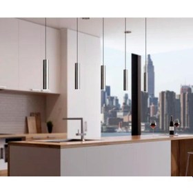 Resim Mylights Sıralı Masaüstü Beşli 5 Li Sartkıt 120cm Metal Gövde Tasarruflu Led Ampul İnox Paslanmaz Kaplama Mat Sarı Inox 