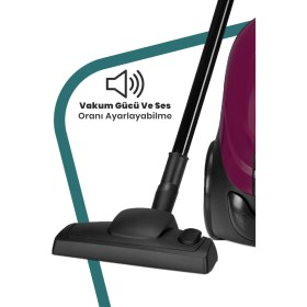 Resim Goldmaster GM-7525M 1400 W Toz Torbalı Süpürge - Mor 