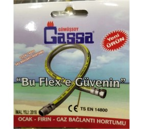 Resim Gassa 200 cm Doğalgaz Flex Bağlantı Hortumu Gaz Flexi Soba Fırın Ocak Gaz-75 