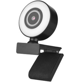 Resim Springsun Andoer 1080p Usb Webcam, Manuel Odak, Iç Mikrofonlu, Ayarlanabilir Doldurma Işığı, Canlı Yayın, Video Konferans, Dersler İçin 