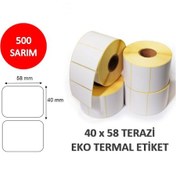 Resim Elitrulo Terazi Etiketi 40x58 Termal - 500 Adet 