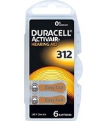 Resim Duracell Activair PR41 312 Numara İşitme Cihazı Pili Tekli 