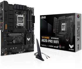 Resim Asus TUF GAMING A620-PRO WIFI 6400mhz(OC) RGB M.2 WiFi AM5 ATX DDR5 Anakart 