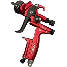 Resim Carwell Titanium T5500XRP 1.3 MM Üst Depo Boya Tabancası Kırmızı 