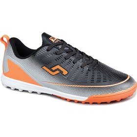 Resim Jump 30341 Erkek Halı Saha Ayakkabı Siyah / Oranj Beyaz - Siyah 