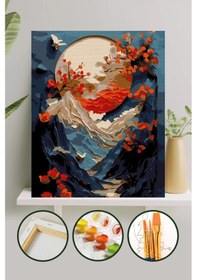 Resim Sayılarla Boyama Tuval Seti 40x50 Cm - Dağlar 
