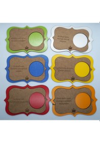 Resim Ahşap Mdf Lazer Kesim Renkli Kahverengi 6 Lı Kahve Fincan Atlığı, Bardak Altlığı, Sunum Açık Kahverengi 