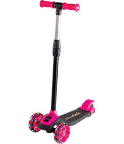 Resim Scooter Çocuk Scooter Işıklı Slikon Teker Pembe 40 Kg Taşıma 