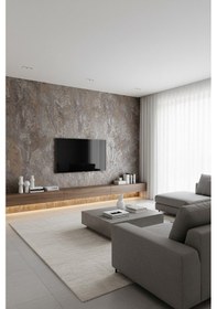 Resim İthal 16m2 Duvar Kağıdı 3boyutlu Yenii Mermer Desen Simli Silinebilir Koyu Gri - Kahve 