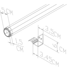 Resim ALPA Alüminyum Duvar Tutamak 200 cm 